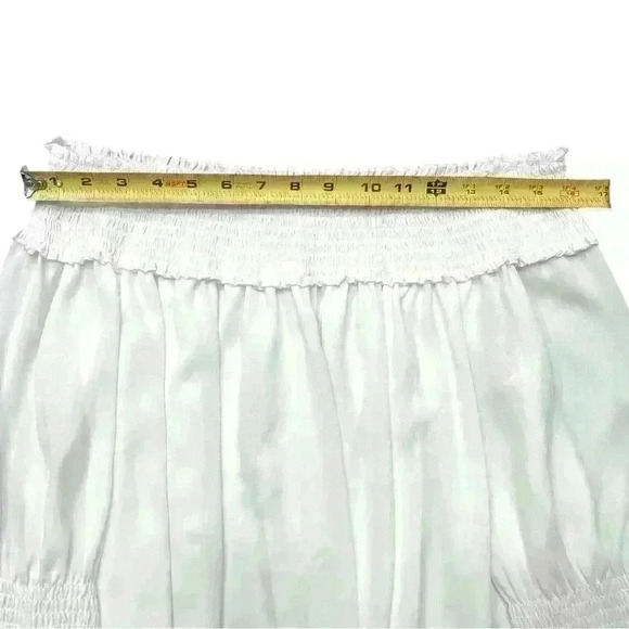 White Off the Shoulder Womens Blouse, Size L - Picture 4 of 6